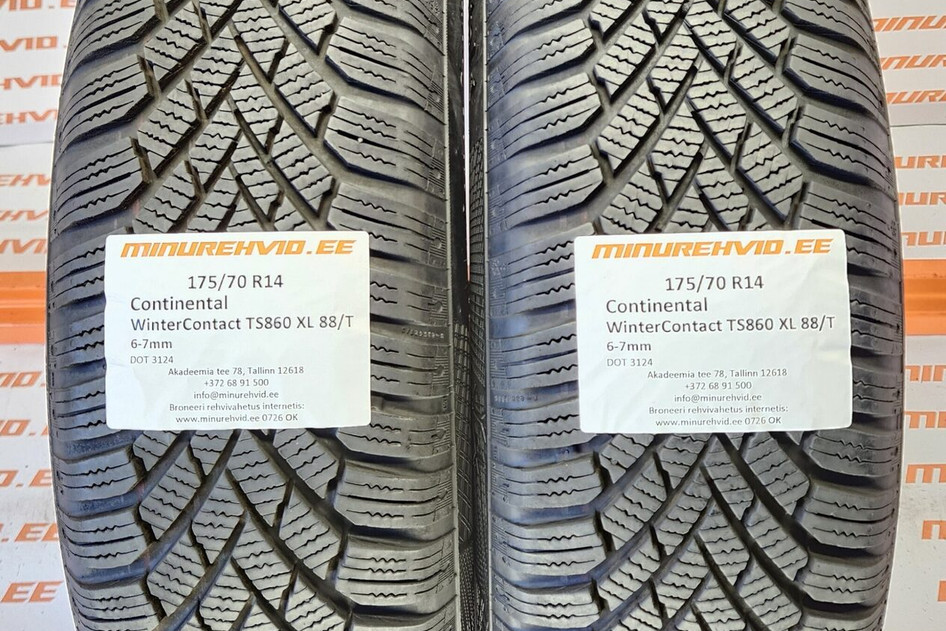 Used studless winter tire 175/70R14 Continental WinterContact TS860 XL 88/T