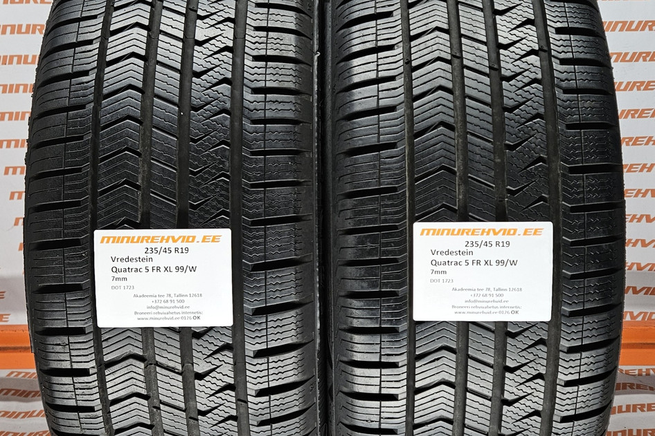 Used studless winter tire 235/45R19 Vredestein Quatrac 5 FR XL 99/W