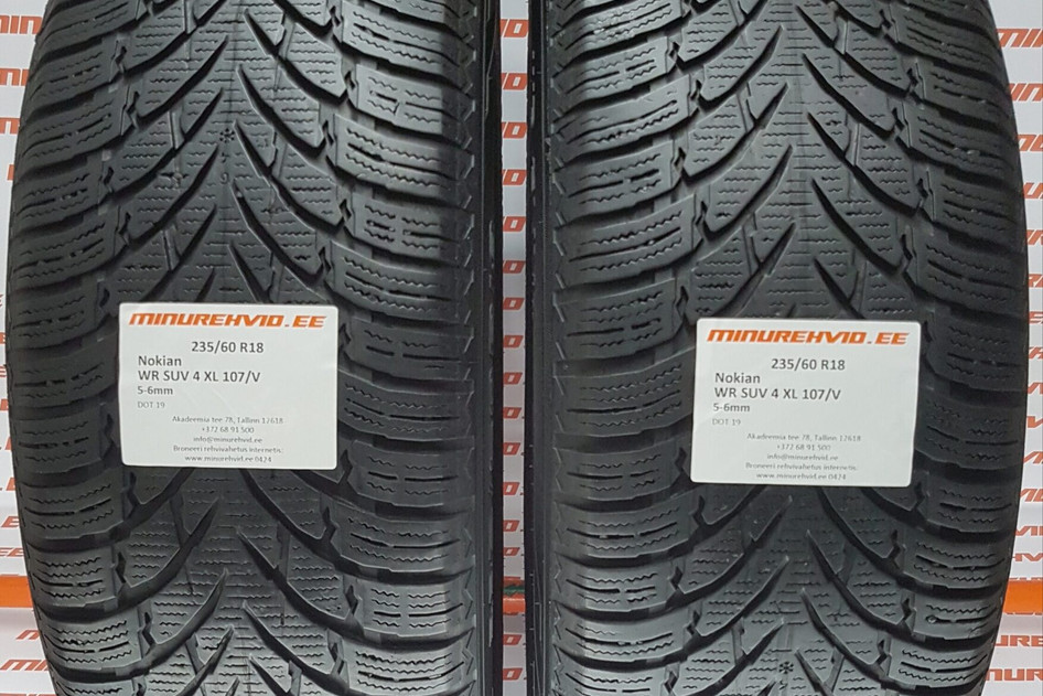 Used studless winter tire 235/60R18 Nokian WR SUV 4 XL 107/V