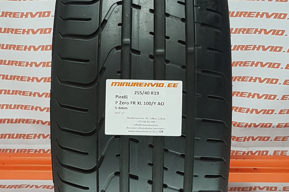 Kasutatud suverehv 255/40R19 Pirelli P Zero FR XL 100/Y AO