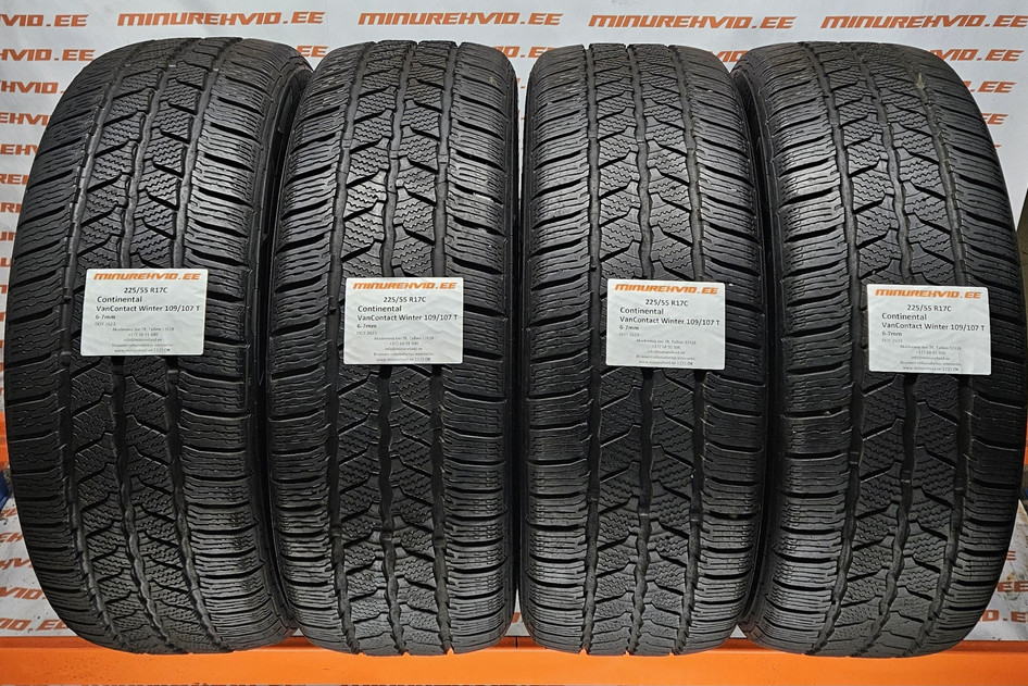 Used studless winter tire 225/55R17 Continental VanContact Winter 109/107 T