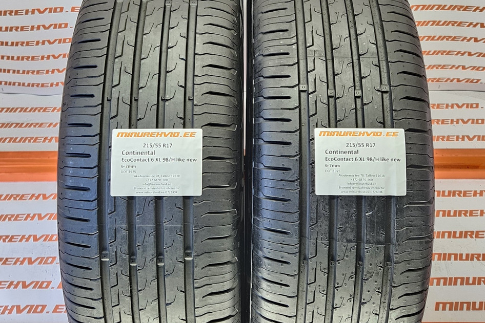 Kasutatud suverehv 215/55R17 Continental EcoContact 6 XL 98/H like new 1925
