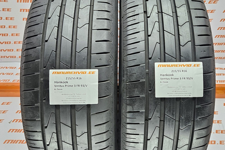 Used summer tire 215/55R16 Hankook Ventus Prime 3 FR 93/V