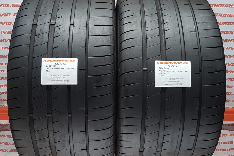 Used summer tire 305/30R21 GoodYear Eagle F1 Asymmetric 3 FR XL 104/Y NA0.