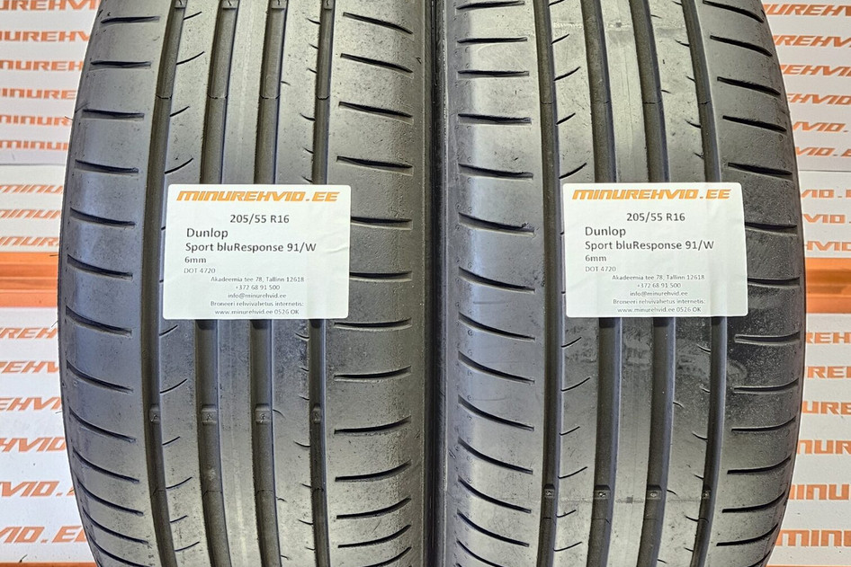 Kasutatud suverehv 205/55R16 Dunlop Sport bluResponse 91/W 4720
