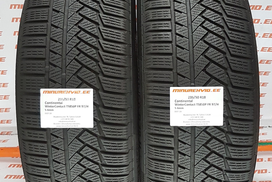 Used studless winter tire 235/50R18 Continental WinterContact TS850P FR 97/H