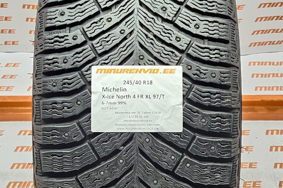 Used studded tire 245/40R18 Michelin X-Ice North 4 FR XL 97/T