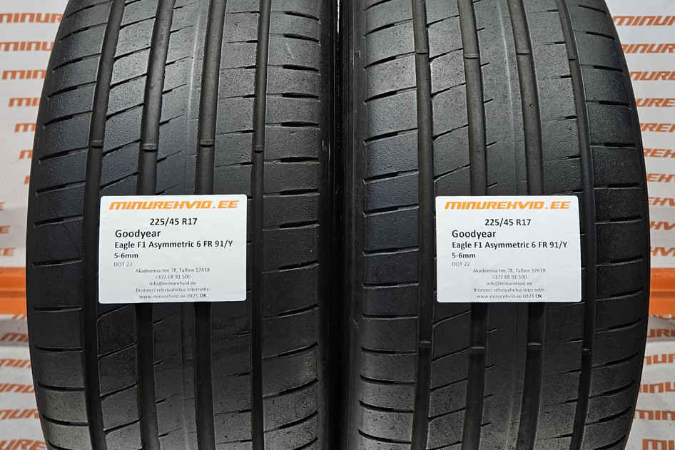 Kasutatud suverehv 225/45R17 GoodYear Eagle F1 Asymmetric 6 FR 91/Y