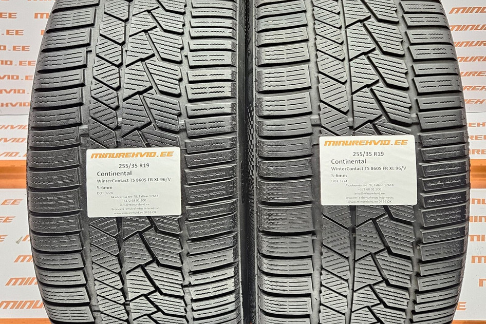 Подержанный нешипованная шина 255/35R19 Continental WinterContact TS860S FR XL 96/V