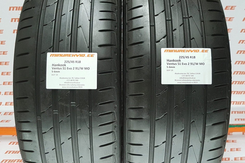 Kasutatud suverehv 225/45R18 Hankook Ventus S1 Evo 2 91/W MO