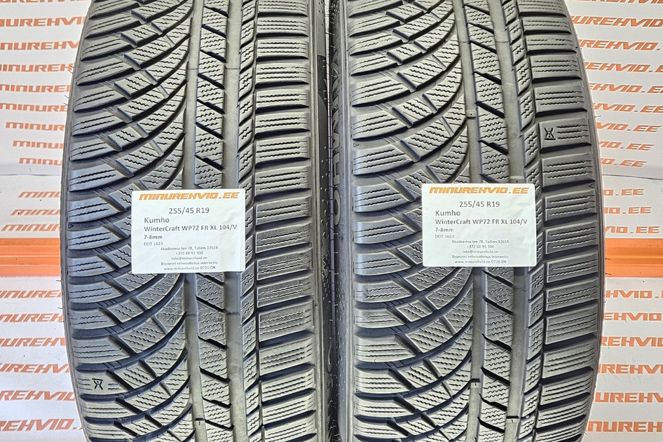 Used studless winter tire 255/45R19 Kumho WinterCraft WP72 FR XL 104/V