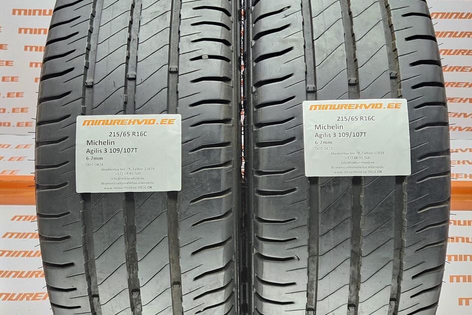 Used summer tire 215/65R16 Michelin Agilis 3 106/109/107T 4721 + 0424