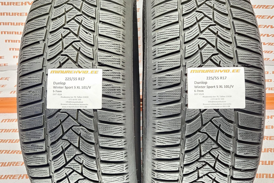 Kasutatud lamellrehv 225/55R17 Dunlop Winter Sport 5 XL 101/V
