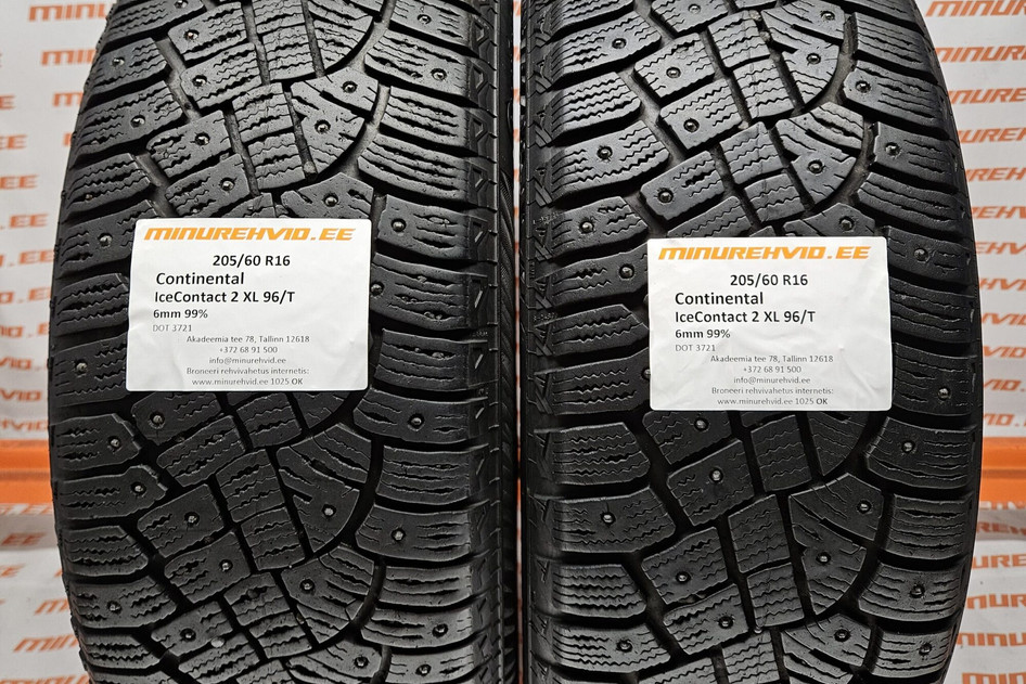 Used studded tire 205/60R16 Continental IceContact 2 XL 96/T.