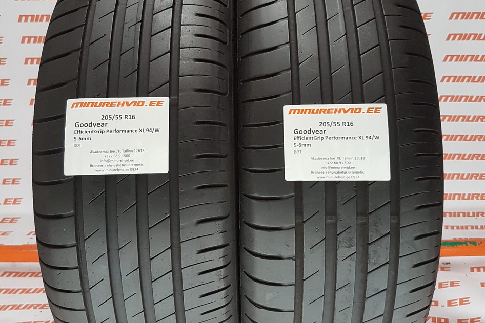 Подержанный летняя шина 205/55R16 GoodYear EfficientGrip Performance XL 94/W