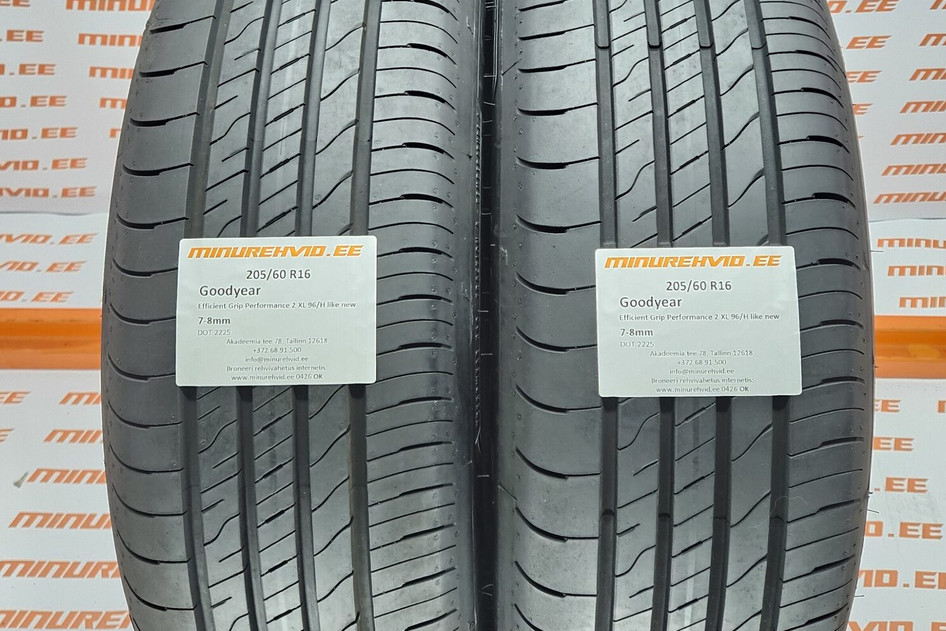 Used summer tire 205/60R16 GoodYear EfficientGrip Performance 2 XL 96/H like new