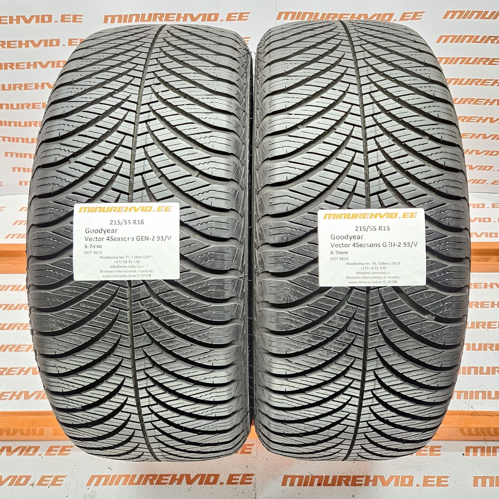 Used studless winter tire 215/55R16 GoodYear Vector 4Seasons GEN-2