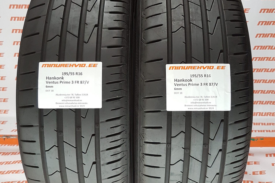 Подержанный летняя шина 195/55R16 Hankook Ventus Prime 3 FR 87/V