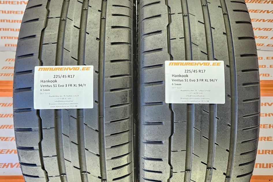 Kasutatud suverehv 225/45R17 Hankook Ventus S1 Evo 3 FR XL 94/Y