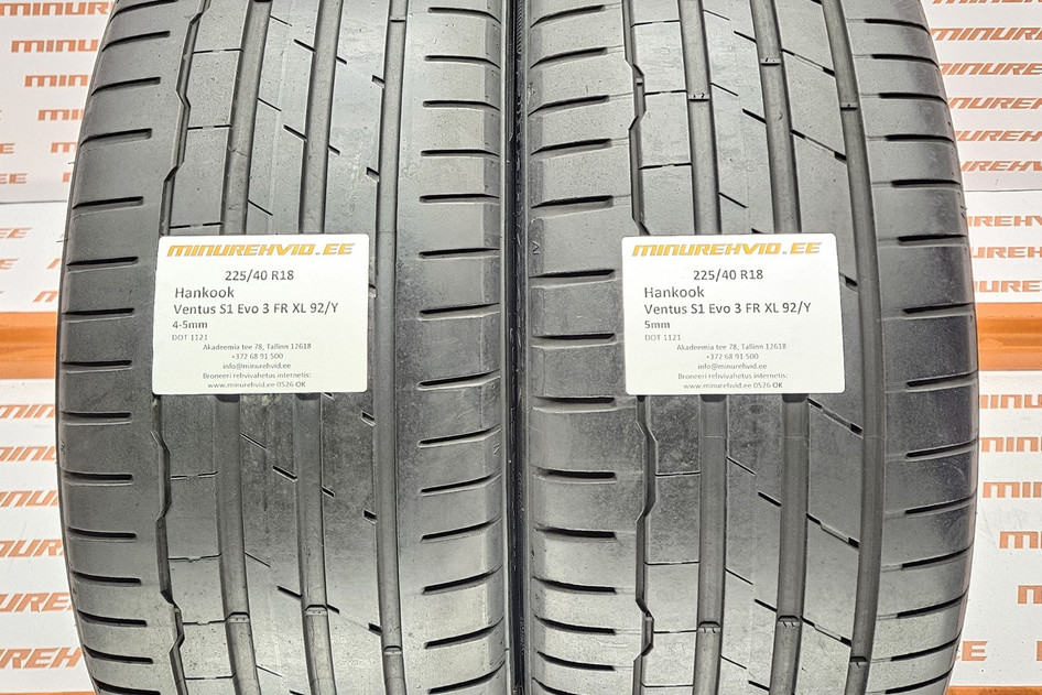Подержанный летняя шина 225/40R18 Hankook Ventus S1 Evo 3 FR XL 92/Y