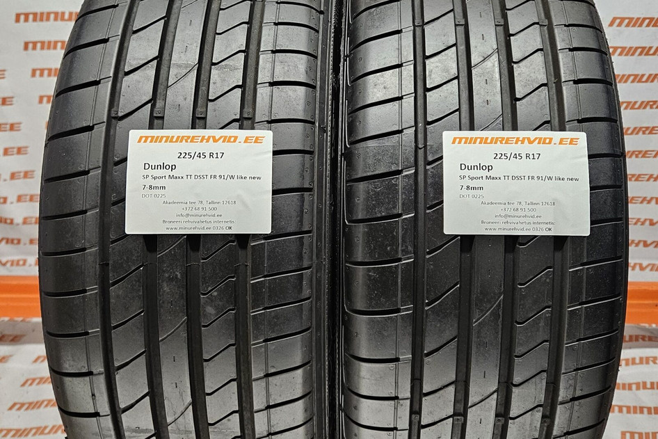Kasutatud suverehv 225/45R17 Dunlop SP Sport Maxx TT DSST FR 91/W like new