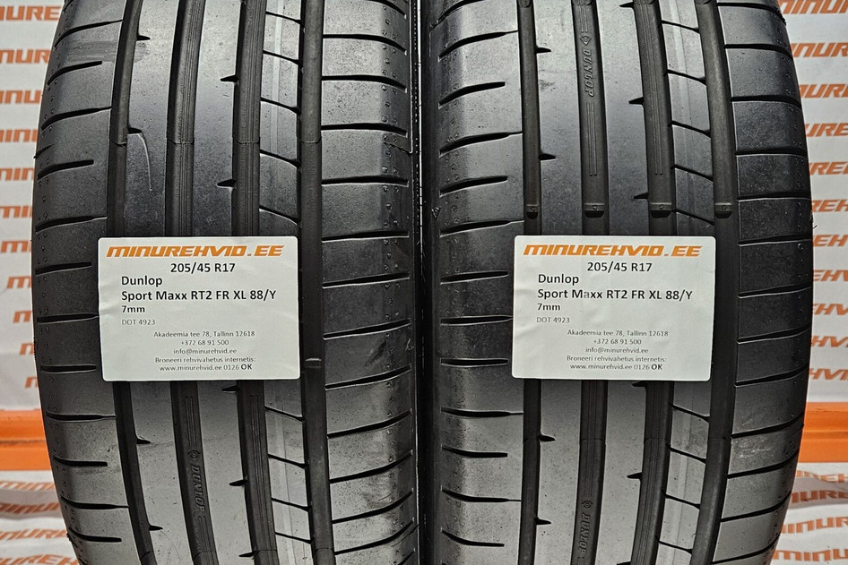 Used summer tire 205/45R17 Dunlop Sport Maxx RT2 FR XL 88/Y