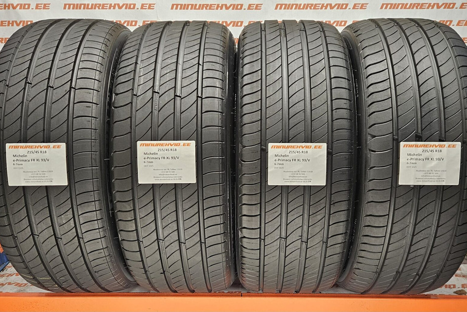 Подержанный летняя шина 215/45R18 Michelin e-Primacy FR XL 93/V 1025