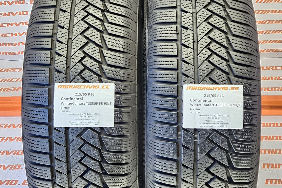 Used studless winter tire 215/65R16 Continental WinterContact TS850P FR 98/T