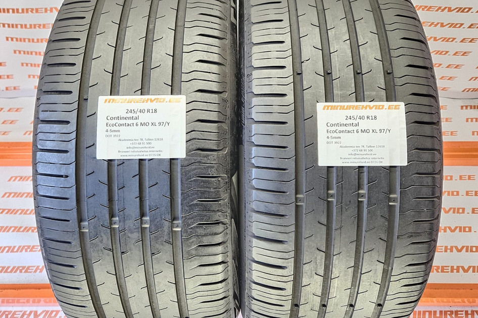Used summer tire 245/40R18 Continental EcoContact 6 MO XL 97/Y