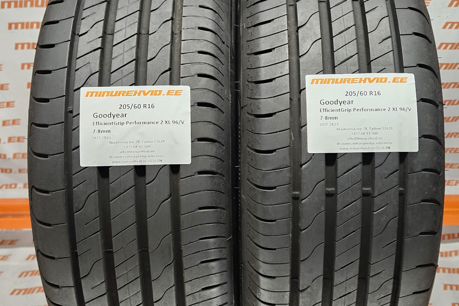 Used summer tire 205/60R16 GoodYear EfficientGrip Performance 2 XL 96/V