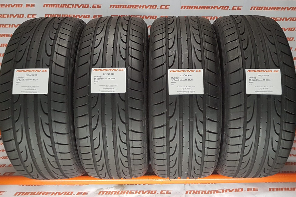 Подержанный летняя шина 215/45R16 Dunlop SP Sport Maxx FR 86/H