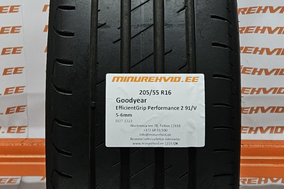 Used summer tire 205/55R16 GoodYear EfficientGrip Performance 2 91/V