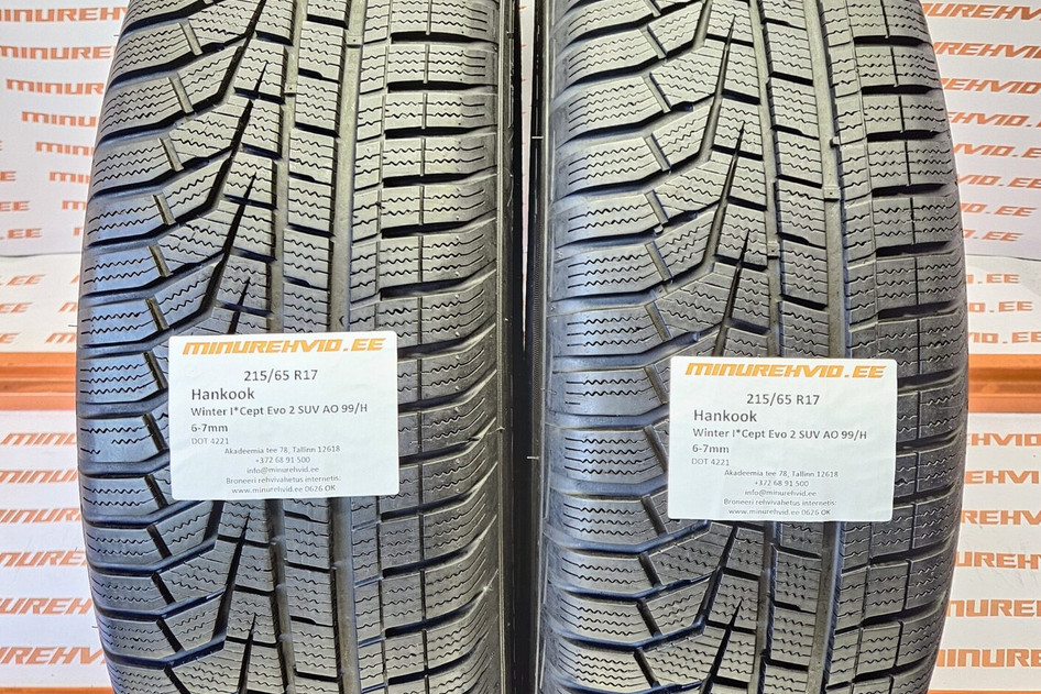 Подержанный нешипованная шина 215/65R17 Hankook Winter I*Cept Evo 2 SUV AO 99/H