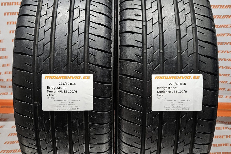 Used summer tire 225/60R18 Bridgestone Dueler H/L 33 100/H