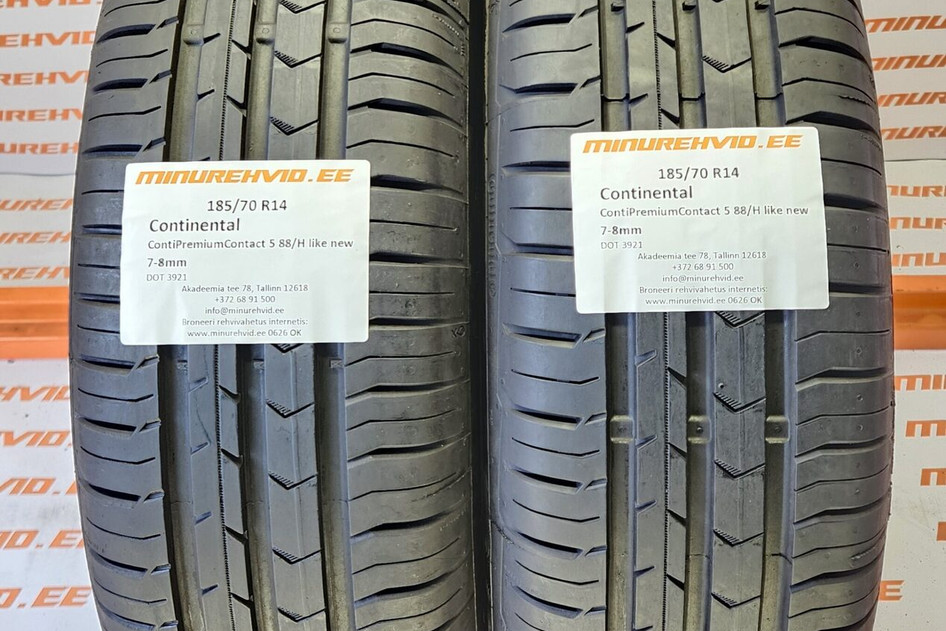 Used summer tire 185/70R14 Continental ContiPremiumContact 5 88/H like new