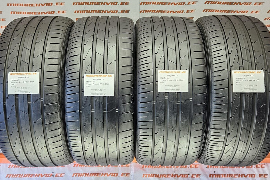 Подержанный летняя шина 245/40R18 Hankook Ventus Prime 3 FR XL 97/Y