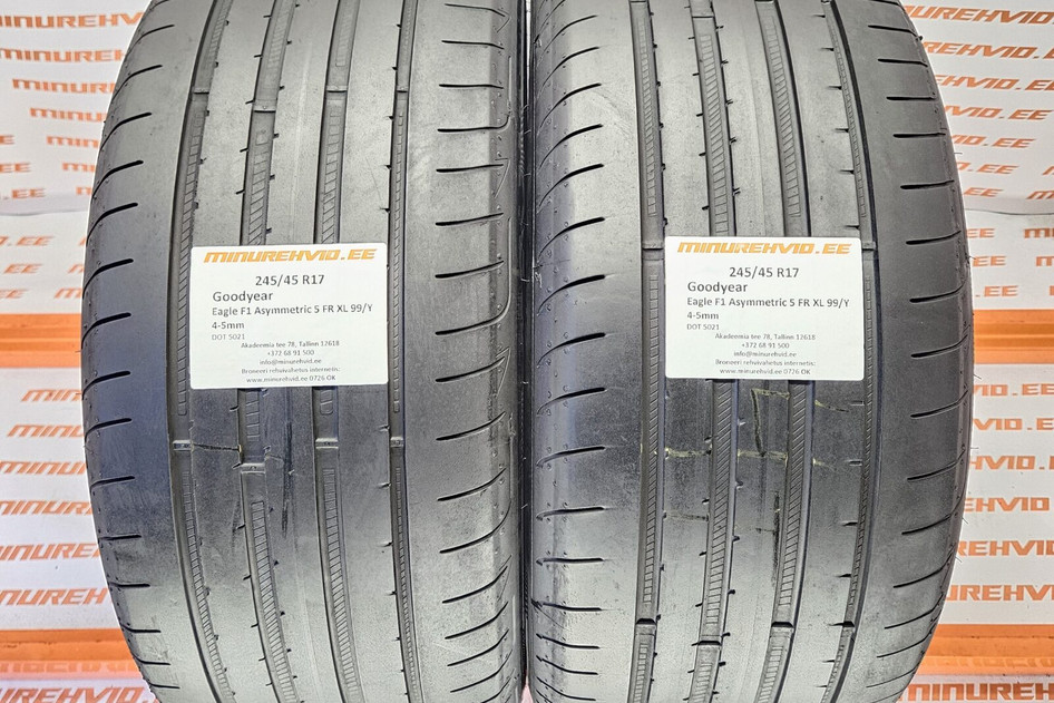Used summer tire 245/45R17 GoodYear Eagle F1 Asymmetric 5 FR XL 99/Y