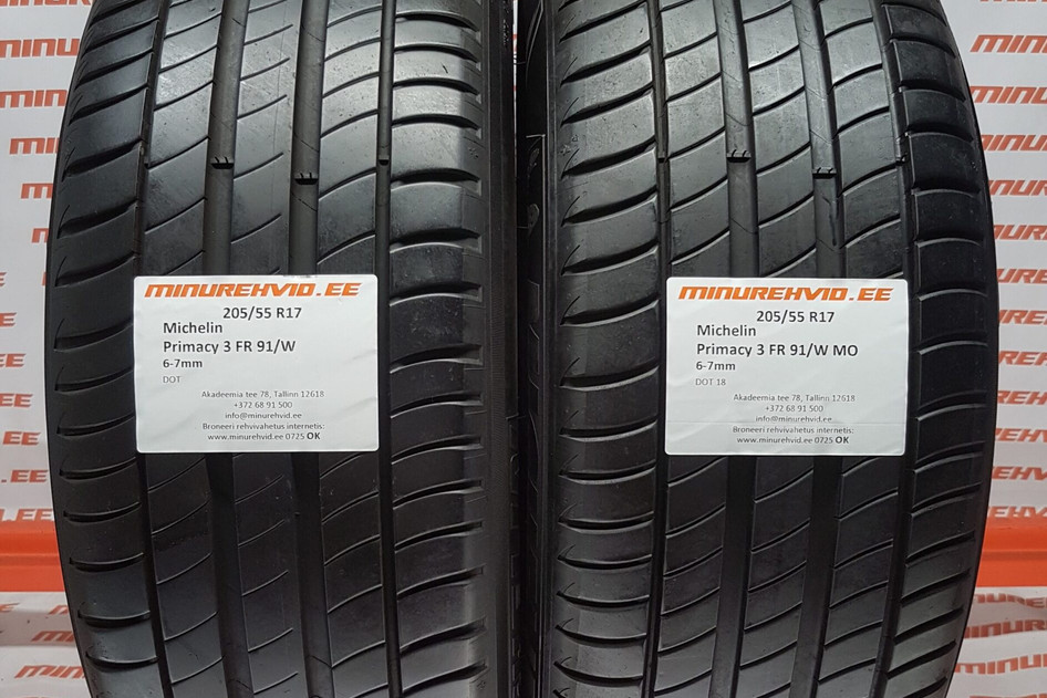 Kasutatud suverehv 205/55R17 Michelin Primacy 3 FR 91/W