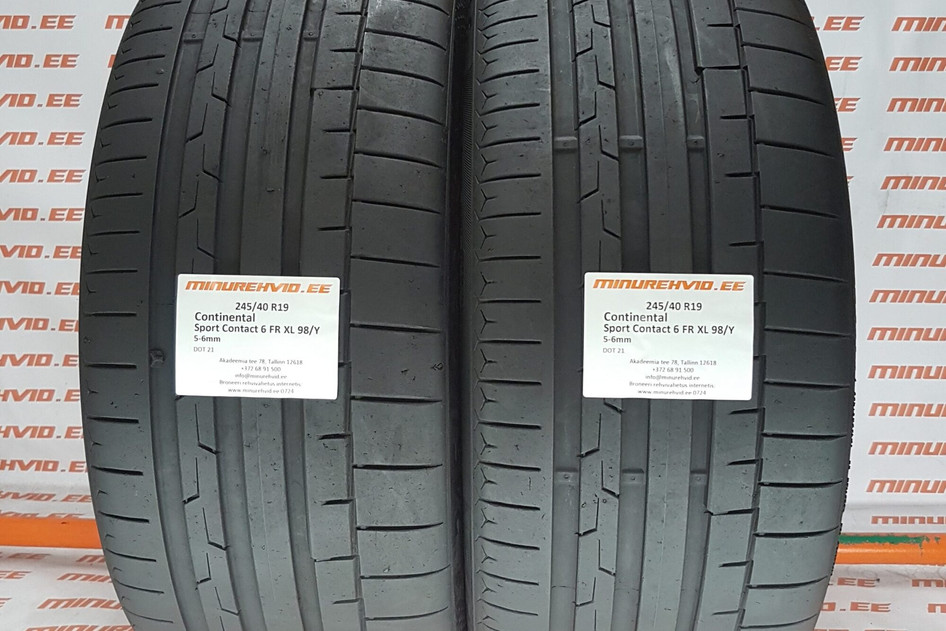 Kasutatud suverehv 245/40R19 Continental SportContact 6 FR XL 98/Y MO
