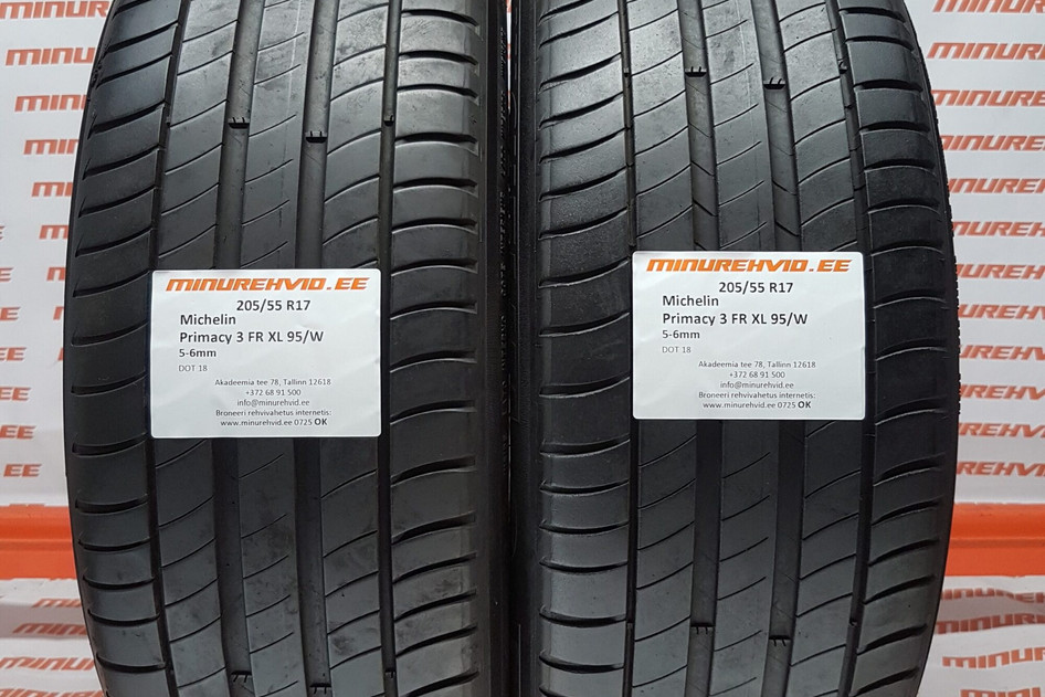 Kasutatud suverehv 205/55R17 Michelin Primacy 3 FR XL 95/W