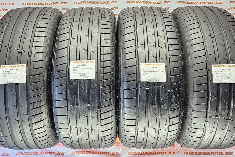 Kasutatud suverehv 265/40R21 Hankook Ventus S1 Evo 3 EV FR XL 108/T 2xSeal Guard 1x5024 1x1125 2x1523