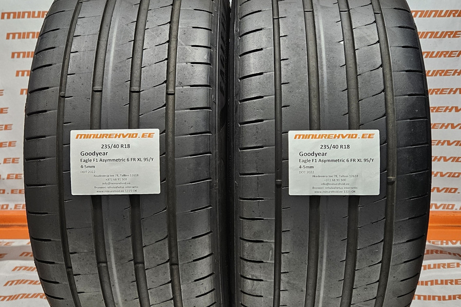 Kasutatud suverehv 235/40R18 GoodYear Eagle F1 Asymmetric 6 FR XL 95/Y