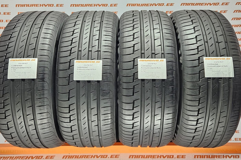 Naudota summer tire 215/50R17 Continental PremiumContact 6 91/V