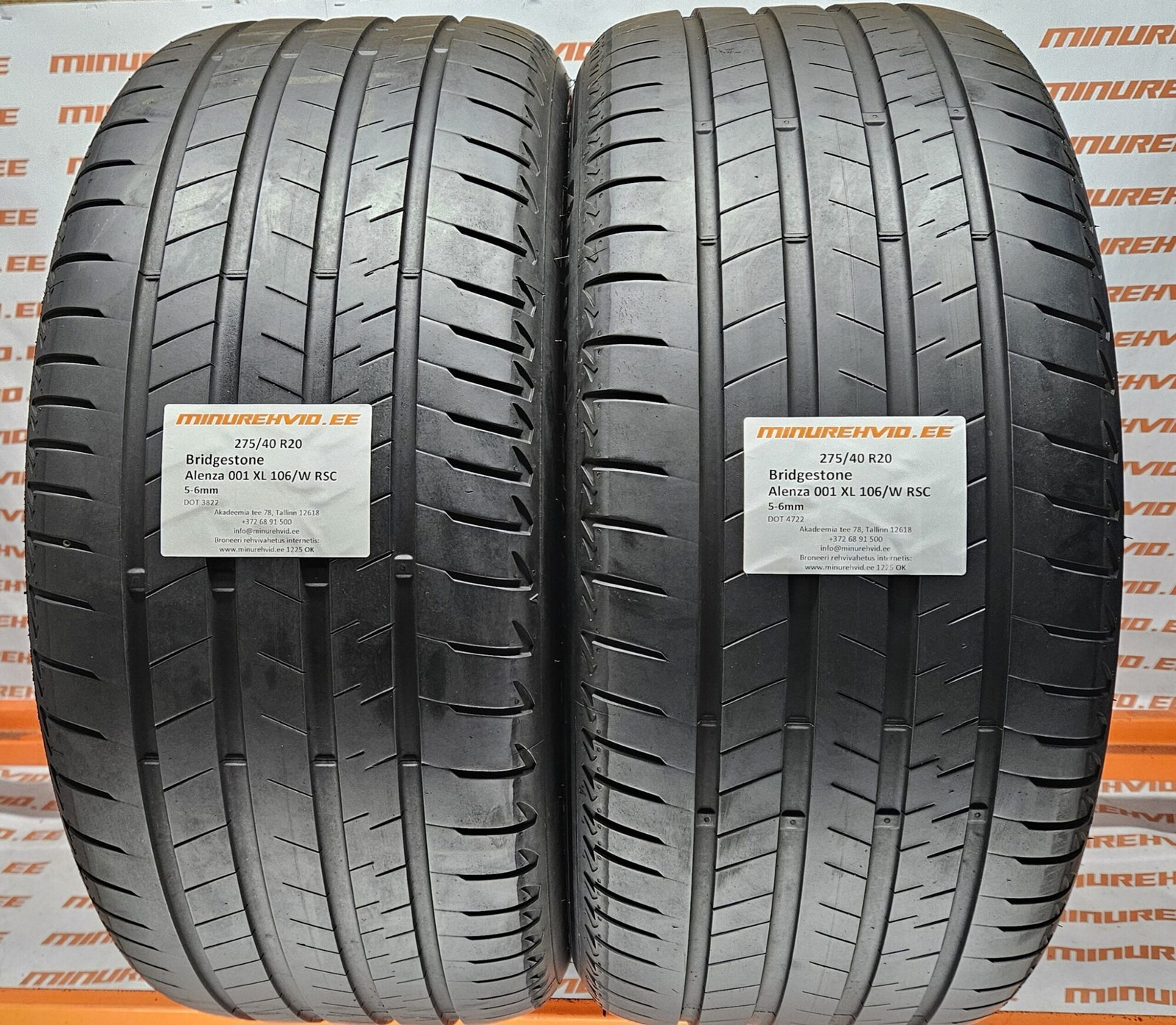 Used Bridgestone Alenza 001 RFT 275/40R20 106W Summer Run Flat Tire – 6/32 Tread - View #3
