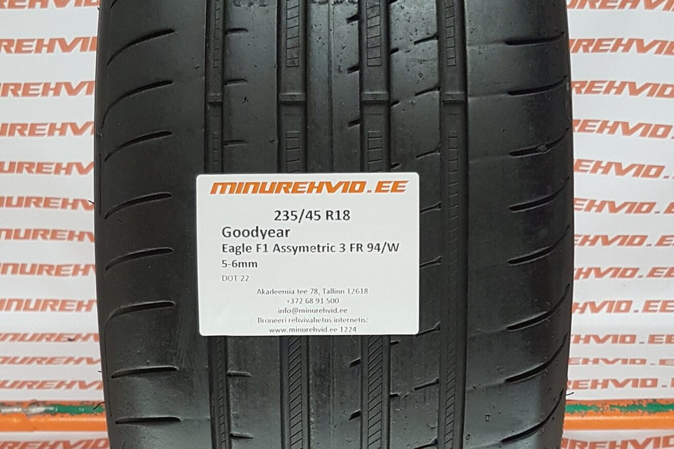 Used summer tire 235/45R18 GoodYear Eagle F1 Asymetric 3 FR 94/W