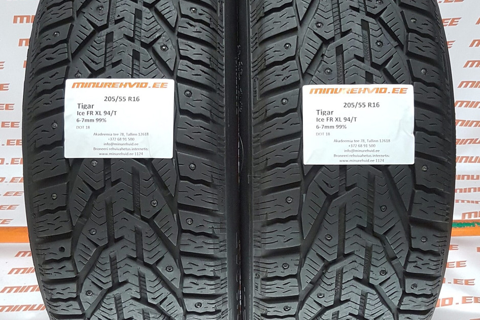 Used studded tire 205/55R16 Tigar Ice FR XL 94/T