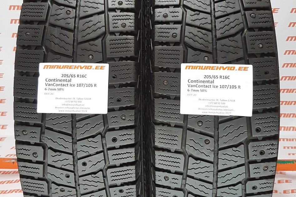 Used studded tire 205/65R16 Continental VanContact Ice 107/105 R
