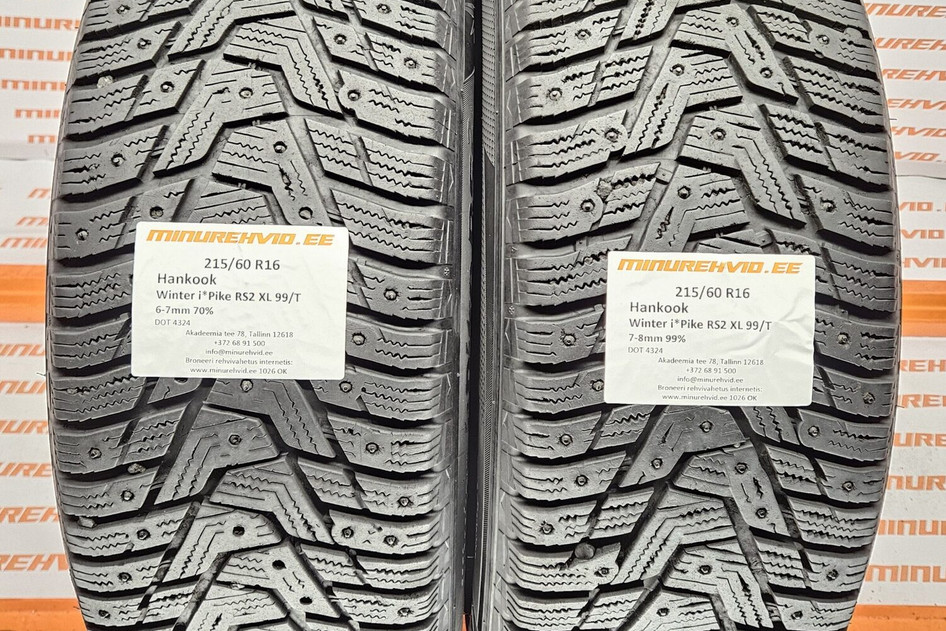 Подержанный шипованная шина 215/60R16 Hankook Winter i*Pike RS2 XL 99/T