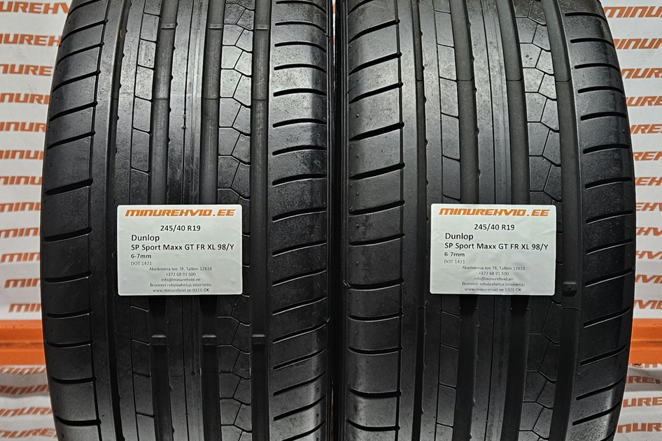 Naudota summer tire 245/40R19 Dunlop SP Sport Maxx GT FR XL 98/Y