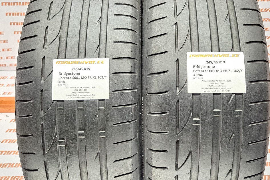 Kasutatud suverehv 245/45R19 Bridgestone Potenza S001 MO FR XL 102/Y
